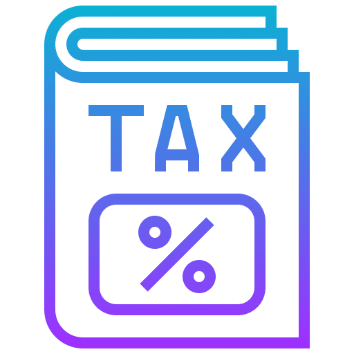 blue graphic of TAX book