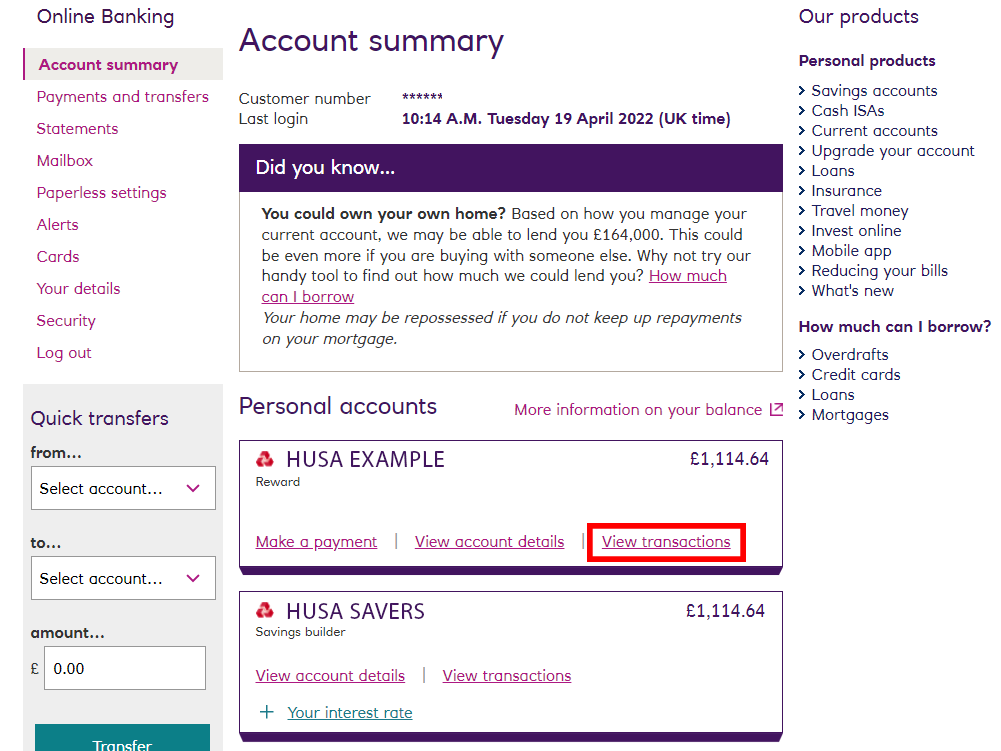 Natwest Bank Instructions HUSA Accountants