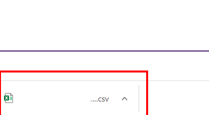 Excel CSV file