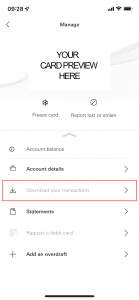 Download your transactions